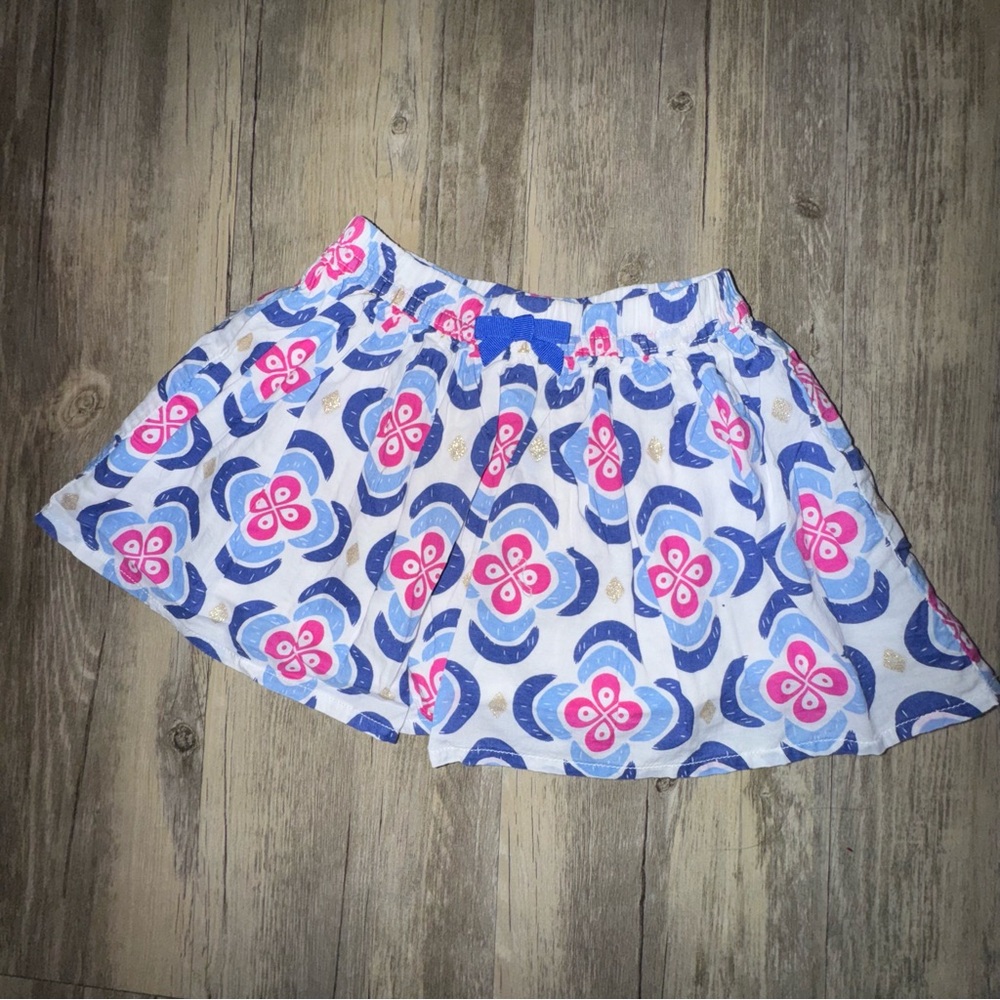 โ๏ธ6/$20โ๏ธ Gymboree Floral Blue and Pink Skirt - Picture 3 of 8
